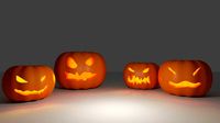 Free 4 Carved Pumpkins