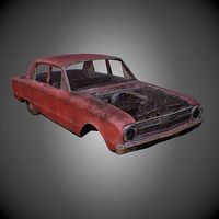 Car Wreck PBR Game Asset