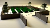 military base pack lowpoly for game and 3d print