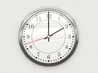 White Clock 3D Model