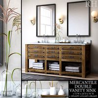 RH MERCANTILE DOUBLE VANITY SINK
