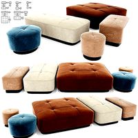 Minotti Jacques Poufs Set