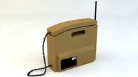 Retro Mobile Brick Phone 3D Model
