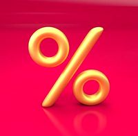 Percent golden sign for web graphics SUBDIVIDE READY