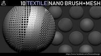 Zbrush - Textile Nano Brush and Meshes