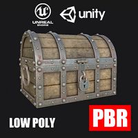 Treasure Chest Low Poly PBR