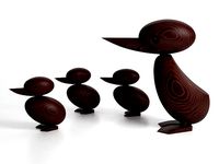Wooden Duck and Duckling