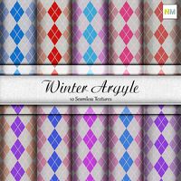 Winter Argyle Fabrics Seamless Textures Se