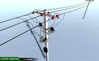 Lowpoly Modular Power line Set 3D model