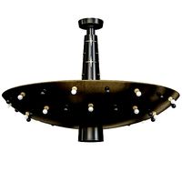 CUSTOM PAIR OF COMMISSIONED CALIFORNIA MODERNIST CHANDELIER