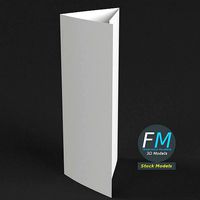 Trifold mockup half open