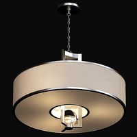 John Richard Polished Nickel and Crystal Sphere Chandelier