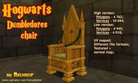 Hogwarts Dumbledores chair - 3d Sculpture Harry Potter