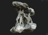 Low poly Cave Mossy Rock Modular cv2