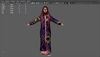 Arab muslim woman hijab lowpoly