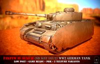 Panzer IV - WW 2 German Tank - Game Ready - PBR - 3D model