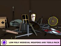 Low Poly Medieval Weapons And Tools Pack