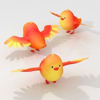 Cartoon small Bird chick