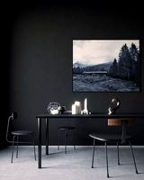 Black interior scene