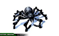 Low-Poly Black Evil Spider Rigged Animated 3d model