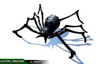 Low-Poly Black Spider Rigged Animated 3d model