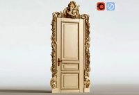 Palace door with carved platband