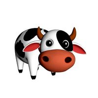 3D Cartoon Cow