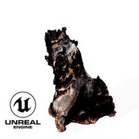 Realistic Stump 07- UE4 Asset and FBX Files Low-poly 3D model