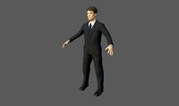 Businessman middleage character - lowpoly - rigged