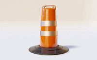 traffic Barrel Barricade with pbr textures