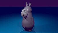 Cartoon rhinoceros
