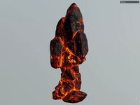 Low poly Realistic Lava Block Modular l9