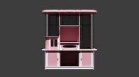 Cute Pink Television Cabinet
