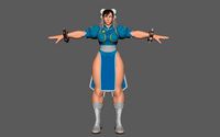 Street Fighter Chun Li - 3D Production Model Rigged