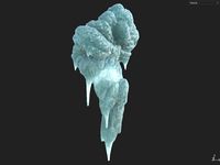 Low poly Realistic Ice Cave Rock Modular i10