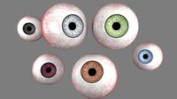3D eyes with 6 varing eye colours