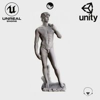 VR Sculpture David by Michelangelo Ultra-Low-Poly