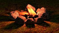 lowpoly campfire