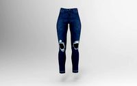 Women blue Levi s Jeans with 4k texture