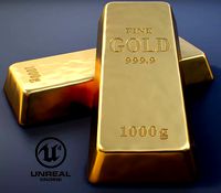 Gold Bullion PBR Game-Ready