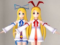 T pose nonrigged model of Flonne anime girl