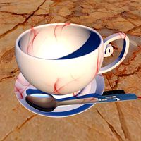 Teacup with Saucer Plate and Spoon