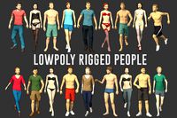 Lowpoly Rigged People