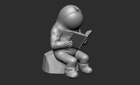 Astronaut Reading Book