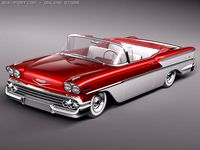 Chevrolet Bel Air 1958 convertible 3D Model