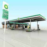 BP Gas Station with Shop and CarWash RenderReady