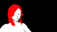 Base mesh anime female character - low poly