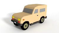 Low Poly Cartoon Jeep Car