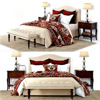 Pottery Barn Raleigh Bed 2 red