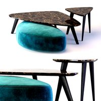 Oasis Andre Collection Small Table and Ottoman